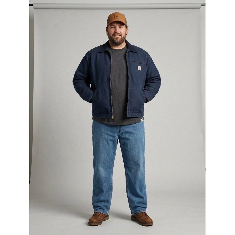 Carhartt Relaxed Fit Blue Denim Jeans Medium Wash Mens Waist Size 50